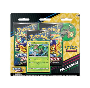 Pokemon Crown Zenith Pin Collection – Rillaboom - - PKMWINKEL
