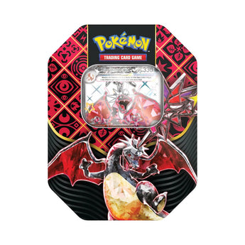 Pokemon Paldean Fates Tin – Charizard - - tin box - PKMWINKEL