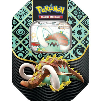 Pokemon Paldean Fates Tin – Great Tusk - - tin box - PKMWINKEL