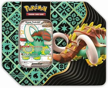 Pokemon - Scarlet & Violet Paldean Fates Large Tin Shiny Great Tusk - - PKMWINKEL