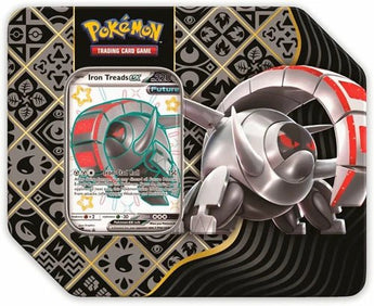 Pokemon - Scarlet & Violet Paldean Fates Large Tin Shiny Iron Treads - - PKMWINKEL