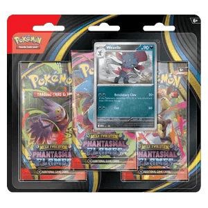 Pokemon TCG: Phantasmal Flames 3 - Pack Blister Weavile - - 3 pack blister - PKMWINKEL