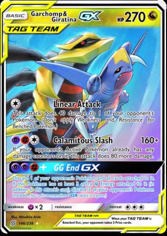 Garchomp & Giratina GX - 146/236 - Ultra Rare - - GX Kaart - PKMWINKEL