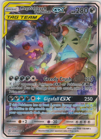 Mega Sableye & Tyranitar GX - 226/236 - Full Art Ultra Rare - - GX Kaart - PKMWINKEL