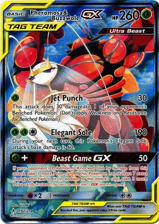 Pheromosa & Buzzwole GX Pokemon 192/214 - - GX Kaart - PKMWINKEL