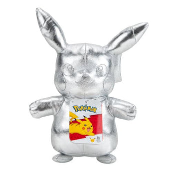 Pokemon - 25th Celebration - 20 cm Silver Pikachu Plush - - PKMWINKEL
