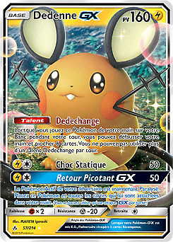 Pokemon – Dedenne GX – Ultra Rare – SL10 – 57/214 - - GX Kaart - PKMWINKEL