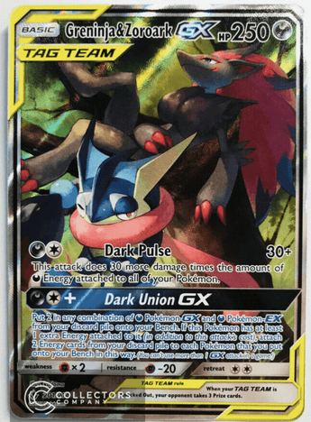 Pokemon - Greninja & Zoroark GX - 201/214 - Full Art - Unbroken Bonds - NM/M - - GX Kaart - PKMWINKEL