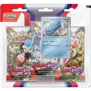 Pokemon Scarlet & Violet – 3 Pack Blister Dondozo - - blister - PKMWINKEL