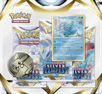 Pokemon Silver Tempest 3 - pack boosterblister Manaphy - - PKMWINKEL
