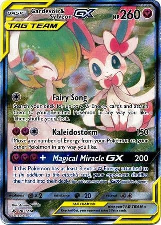 Pokemon SM Unbroken Bonds Gardevoir & Sylveon 205/214 - - GX Kaart - PKMWINKEL