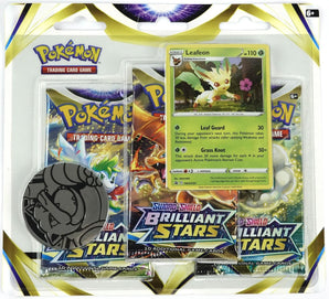 Pokémon TCG Sword & Shield: Brilliant Stars 3 booster blister Leafeon - - PKMWINKEL