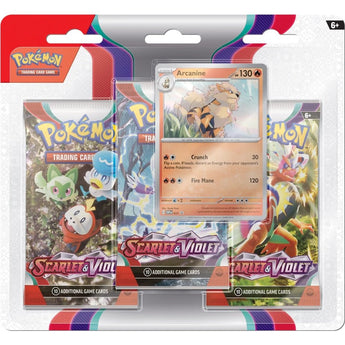 Pokemon Scarlet & Violet – 3 Pack Blister Arcanine -  - blister - PKMWINKEL