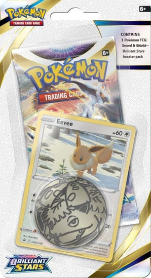 Pokemon Sword & Shield: Brilliant Stars Checklane Booster Pack Eevee - PKMWINKEL