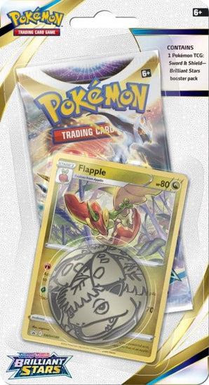 Pokemon Sword & Shield: Brilliant Stars Checklane Booster Pack Flapple - PKMWINKEL